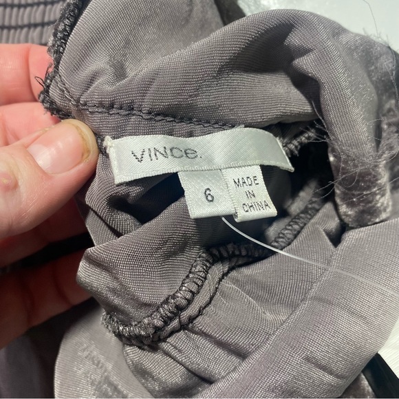 Vince Vintage Y2K Vintage Silk Rayon Velvet Camisole Tank With Tulle Trim NWT 6 - Picture 9 of 14